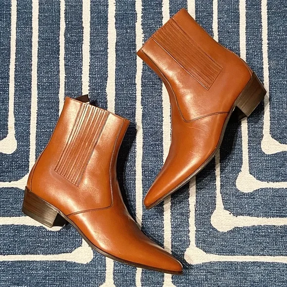 Celine Men’s Janco Calfskin Chelsea Boots, EU Size 40 - Picture 1 of 16